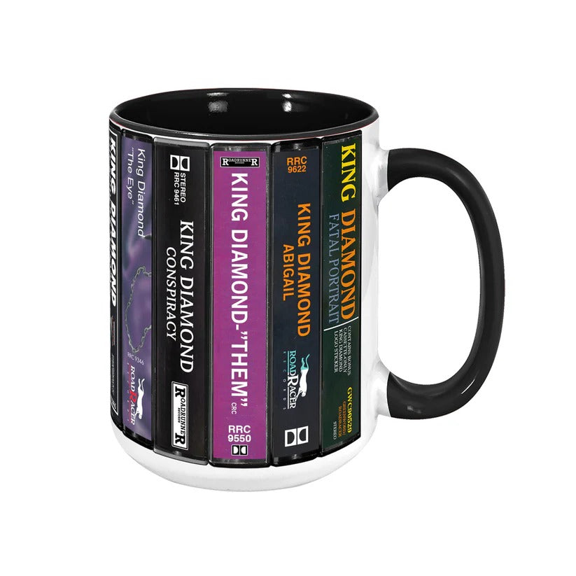 Retro King Diamond Cassette Accent Mug - Ceramic Drinkware Gift GradoCreations