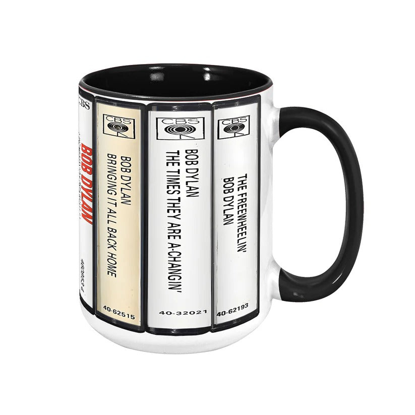 Bob Dylan Cassette Accent Mug Ceramic Drinkware for Music Lovers GradoCreations