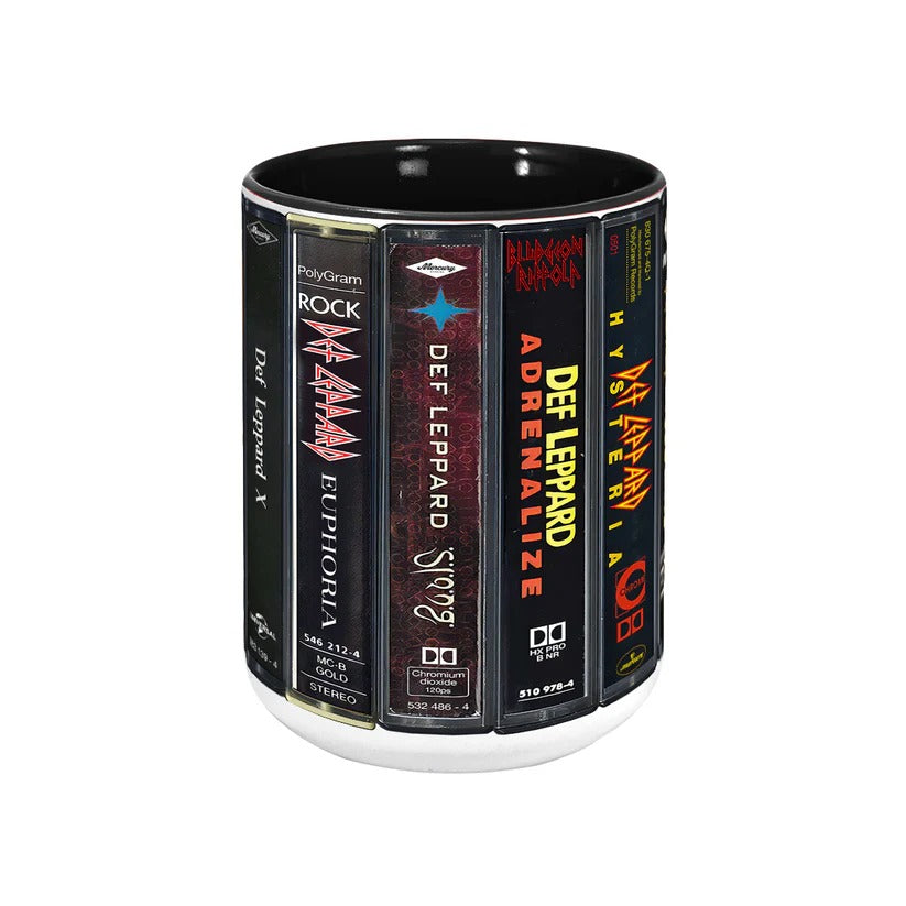 Def Leppard Cassette Accent Mug Retro Ceramic Gift for Music Lovers GradoCreations