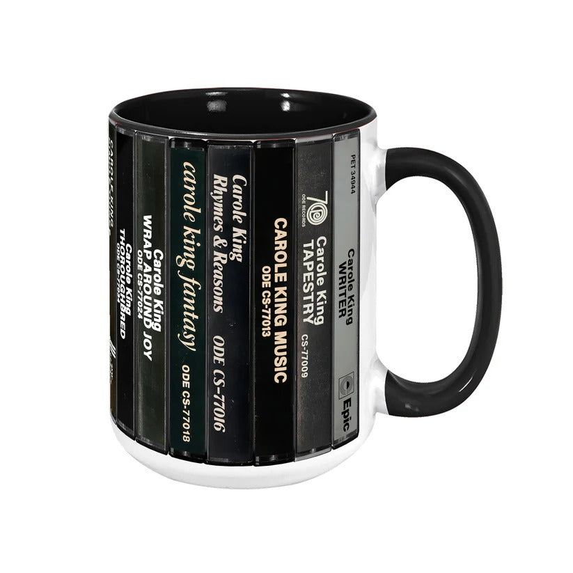 Retro Carole King Cassette Accent Mug Ceramic Gift for Music Lovers GradoCreations