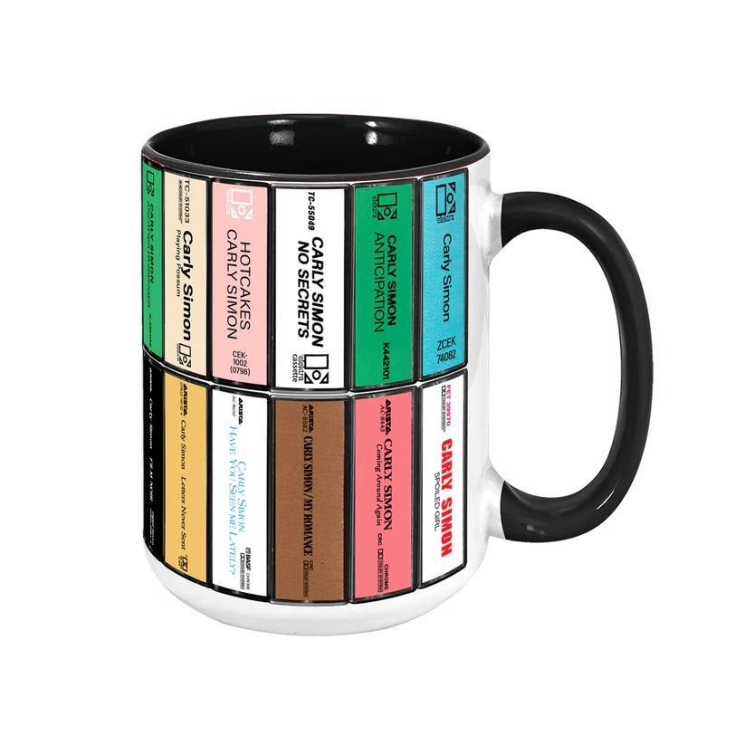 Ceramic Accent Mug Retro Carly Simon Cassette Collection Gift GradoCreations