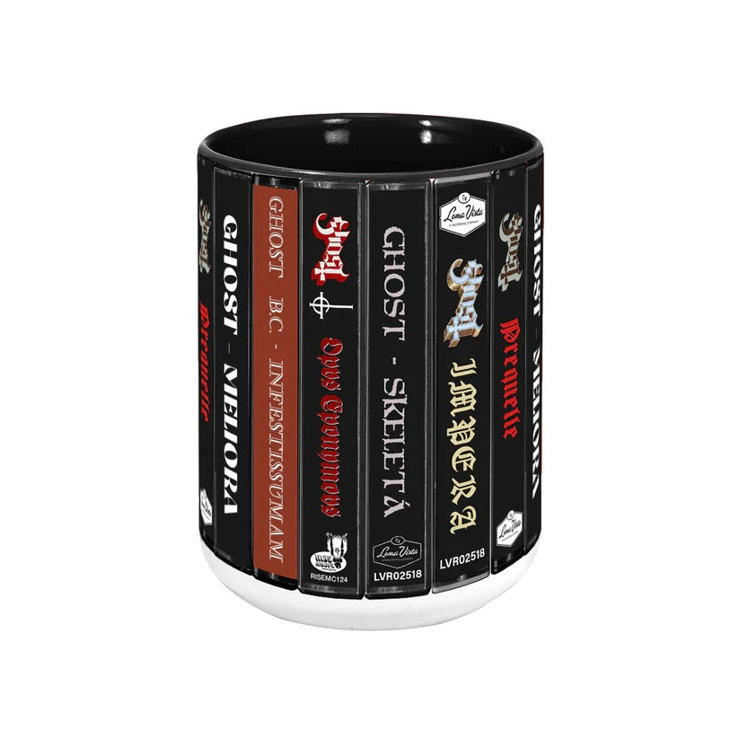 Ghost Albums Retro Accent Mug for Music Lovers | Ceramic Drinkware GradoCreations