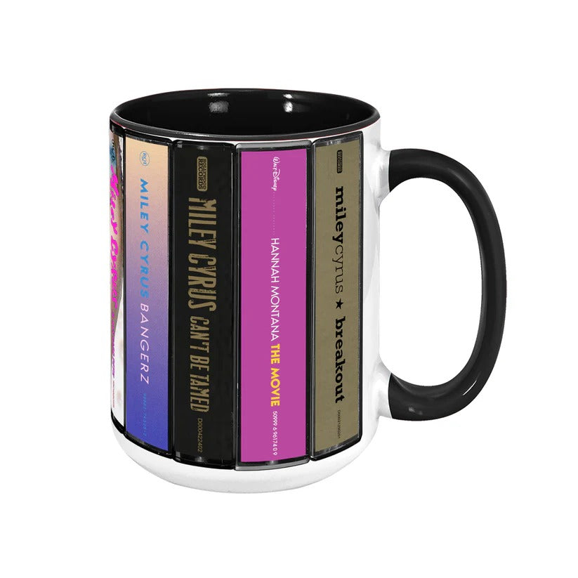 Miley Cyrus Cassette Collection Retro Accent Mug | Gift for Music Lovers GradoCreations