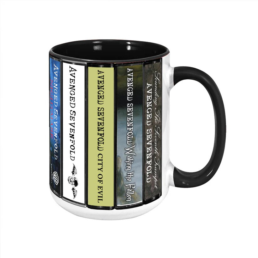 Avenged Sevenfold Albums Retro Accent Mug Ceramic Drinkware Gift GradoCreations
