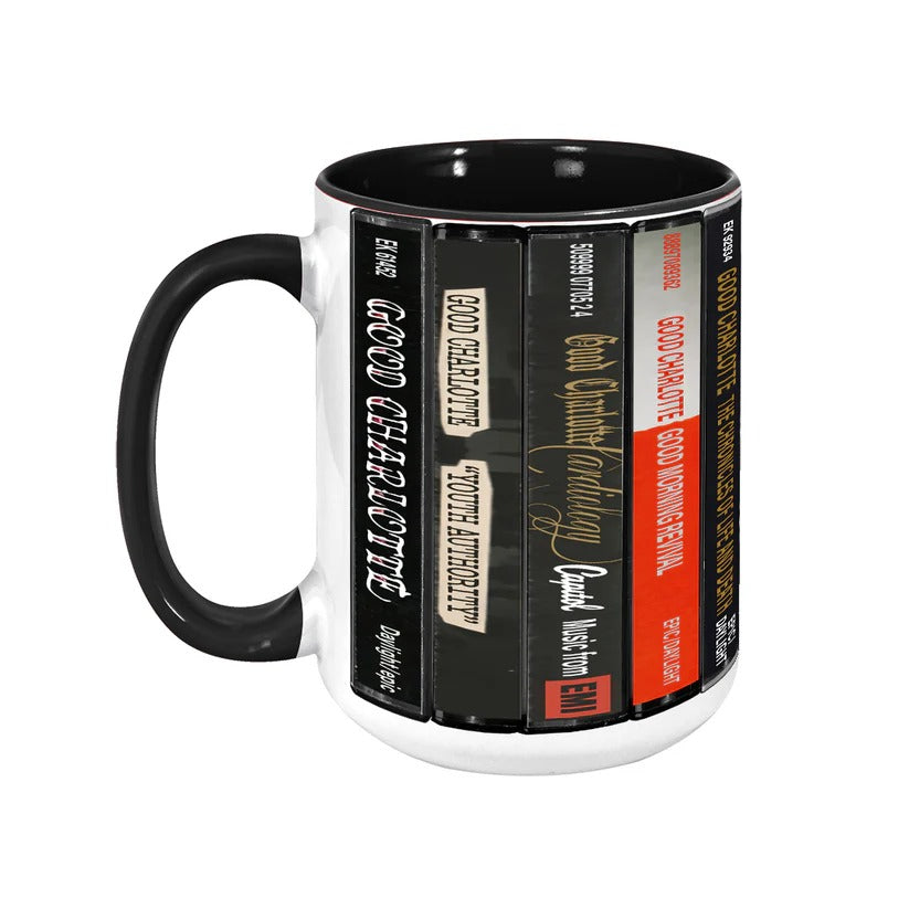 Good Charlotte Cassette Album Accent Mug Retro Ceramic Drinkware GradoCreations