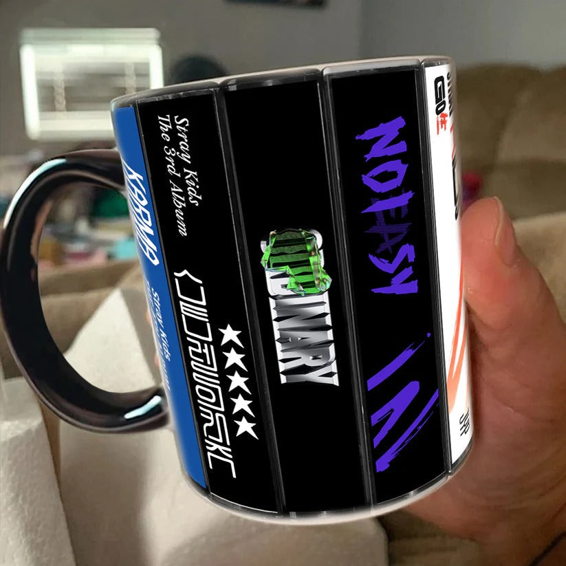 Stray Kids Retro Accent Mug Custom Design for Music Lovers GradoCreations