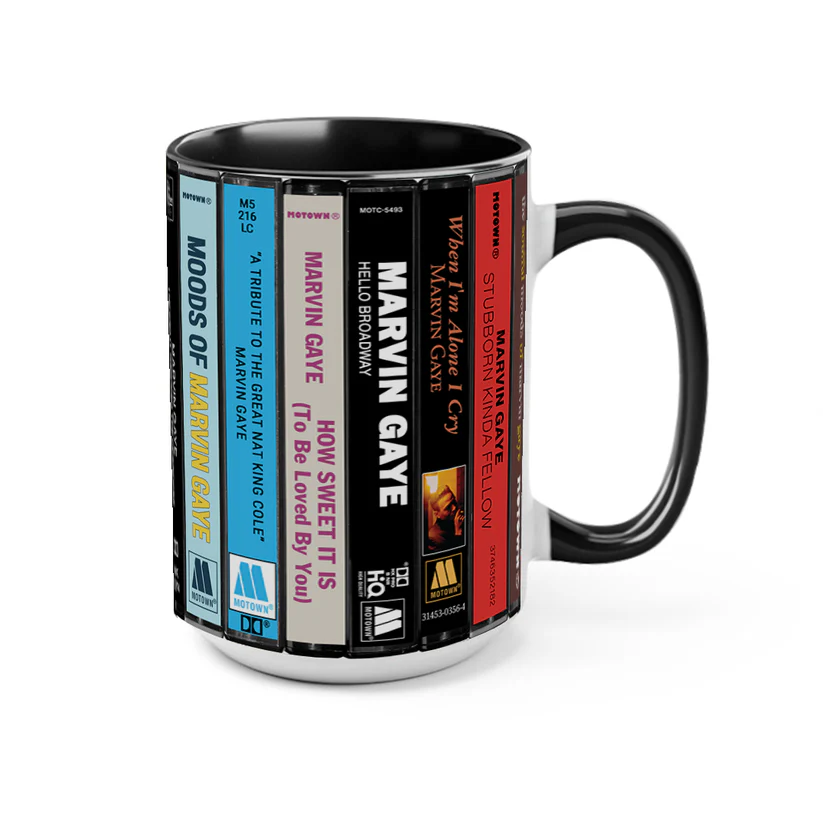 Retro Ceramic Accent Mug Marvin Gaye Cassette Collection Gift GradoCreations
