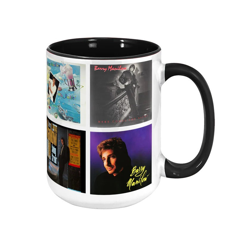 Retro Barry Manilow Album Covers Accent Mug Gift for Music Lovers GradoCreations