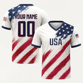 Personalized USA Flag Soccer Jersey Custom Name Number Gift for Sports Fans