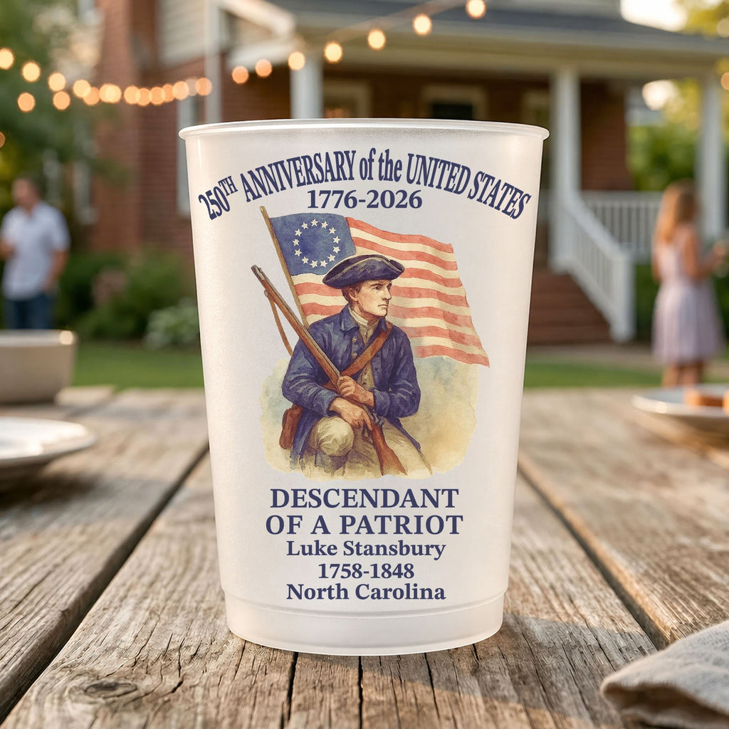 Personalized Frosted Patriot Cups for Independence Day Family Gifts