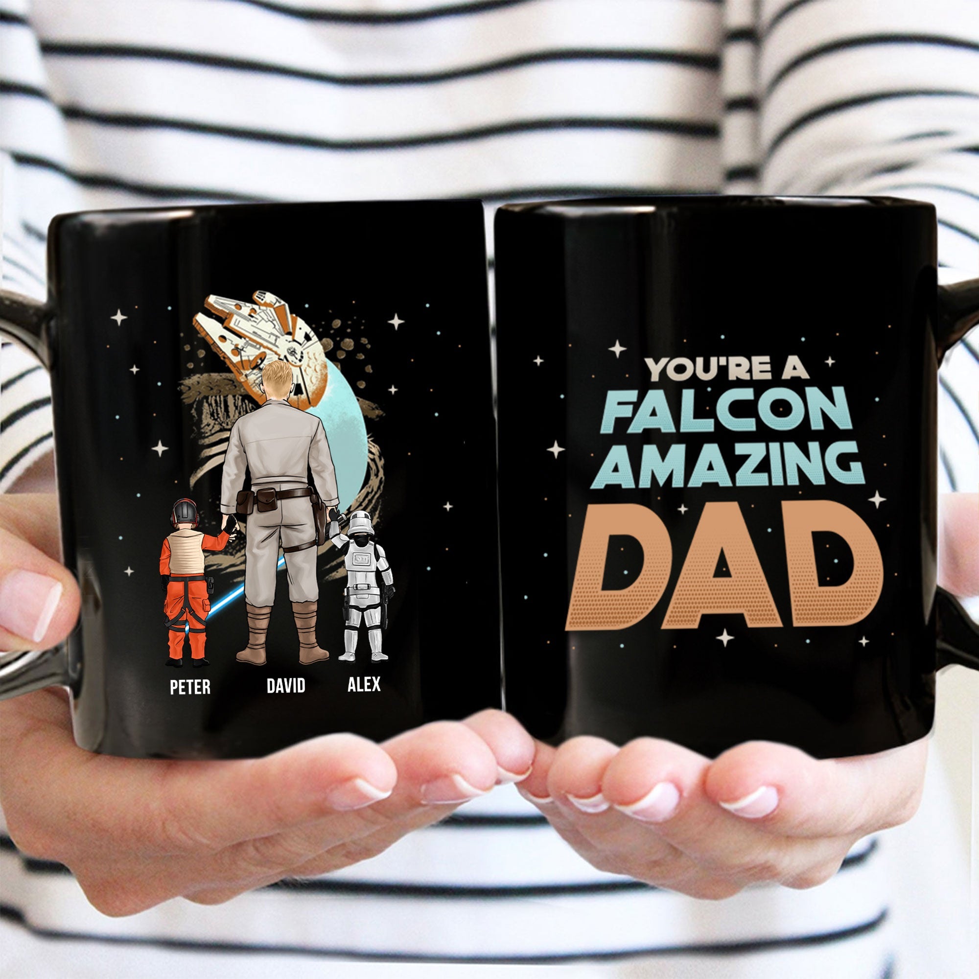 Personalized Black Mug You're A Falcon Amazing Dad Gift
