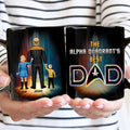 Personalized Black Mug Best Dad Gift with Family Characters