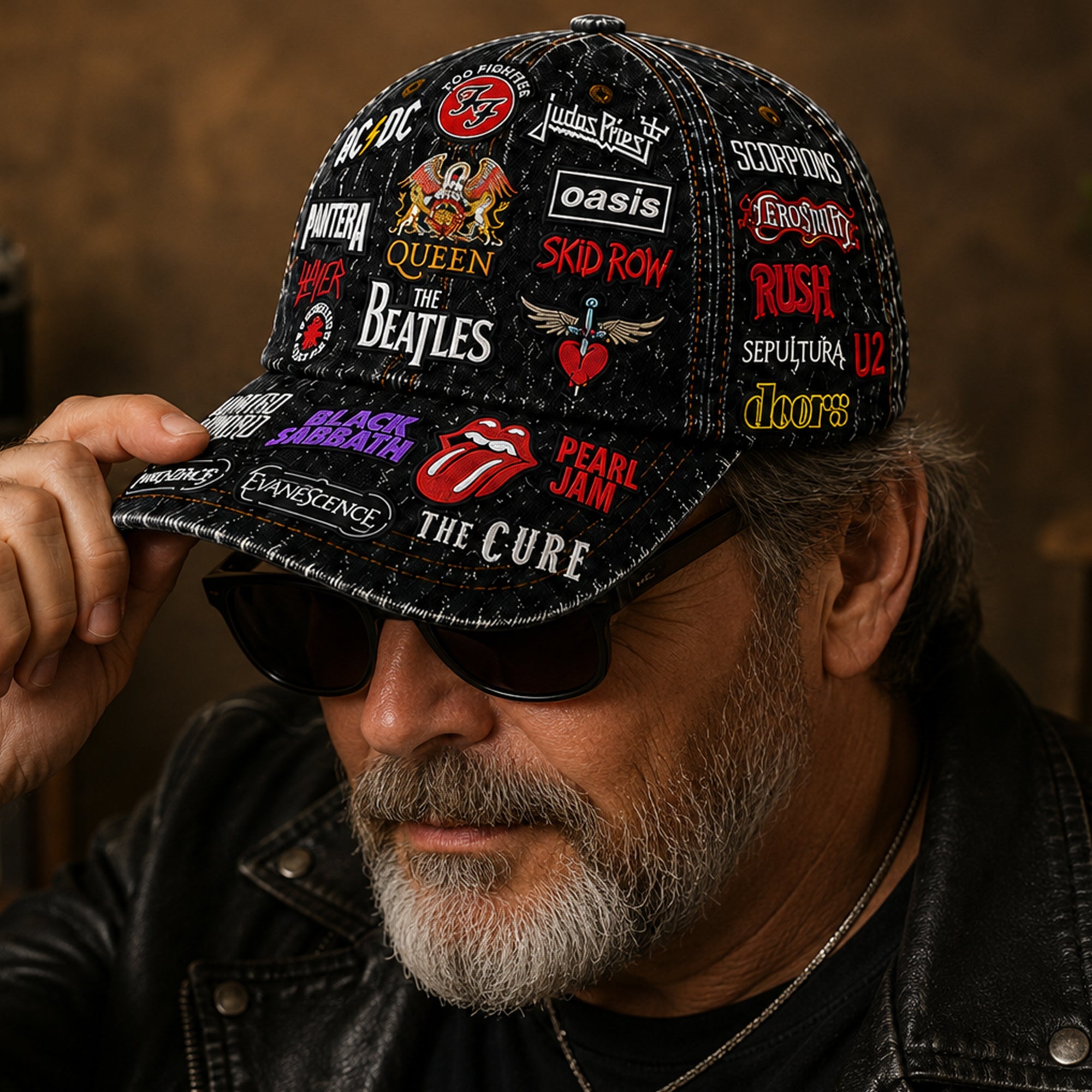 Personalized Classic Rock Legends Cap Custom Name Gift for Music Lovers GradoCreations