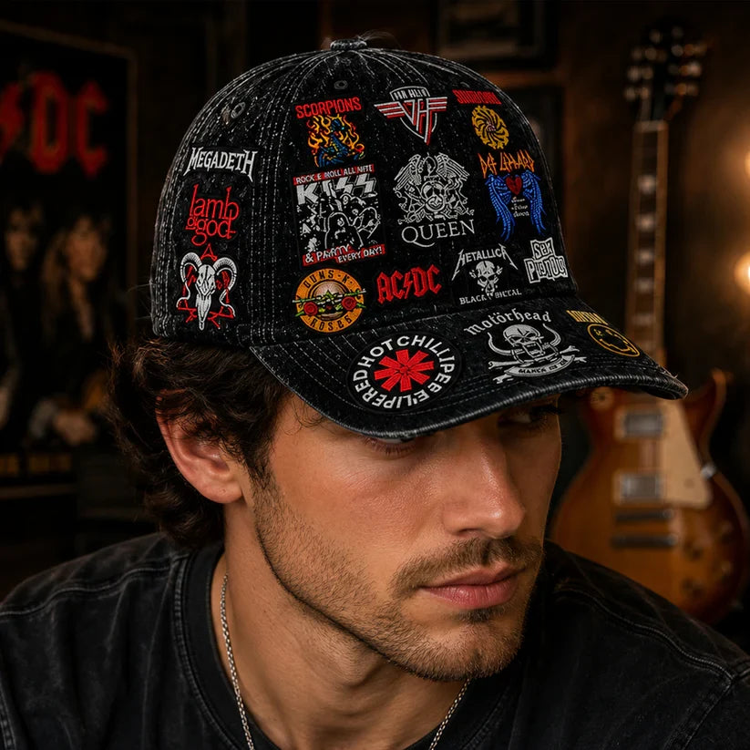 Personalized Classic Rock Cap Custom Name Gift for Music Lovers Classic Cap GradoCreations