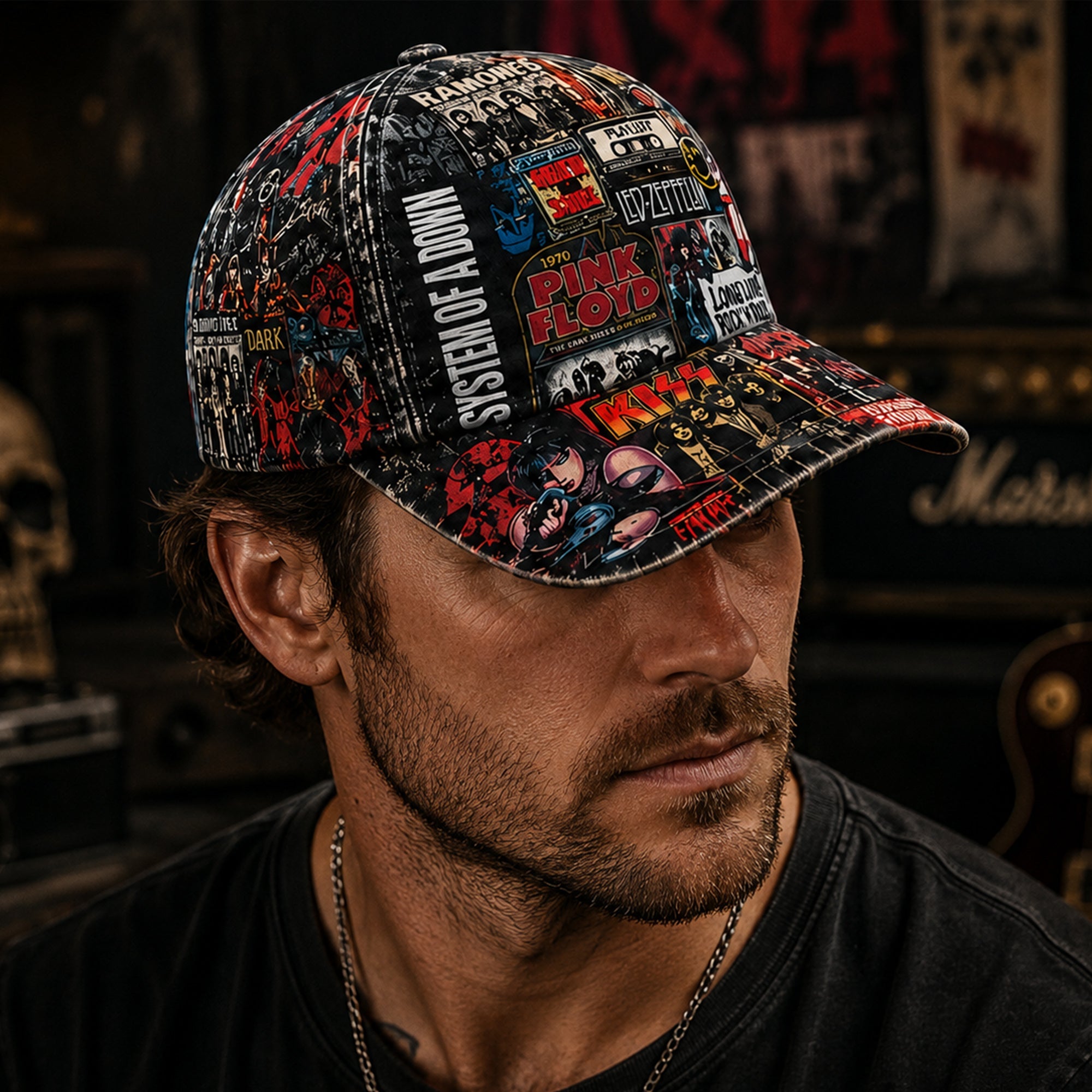 Personalized Classic Rock Cap Custom Style Gift for Music Lovers GradoCreations