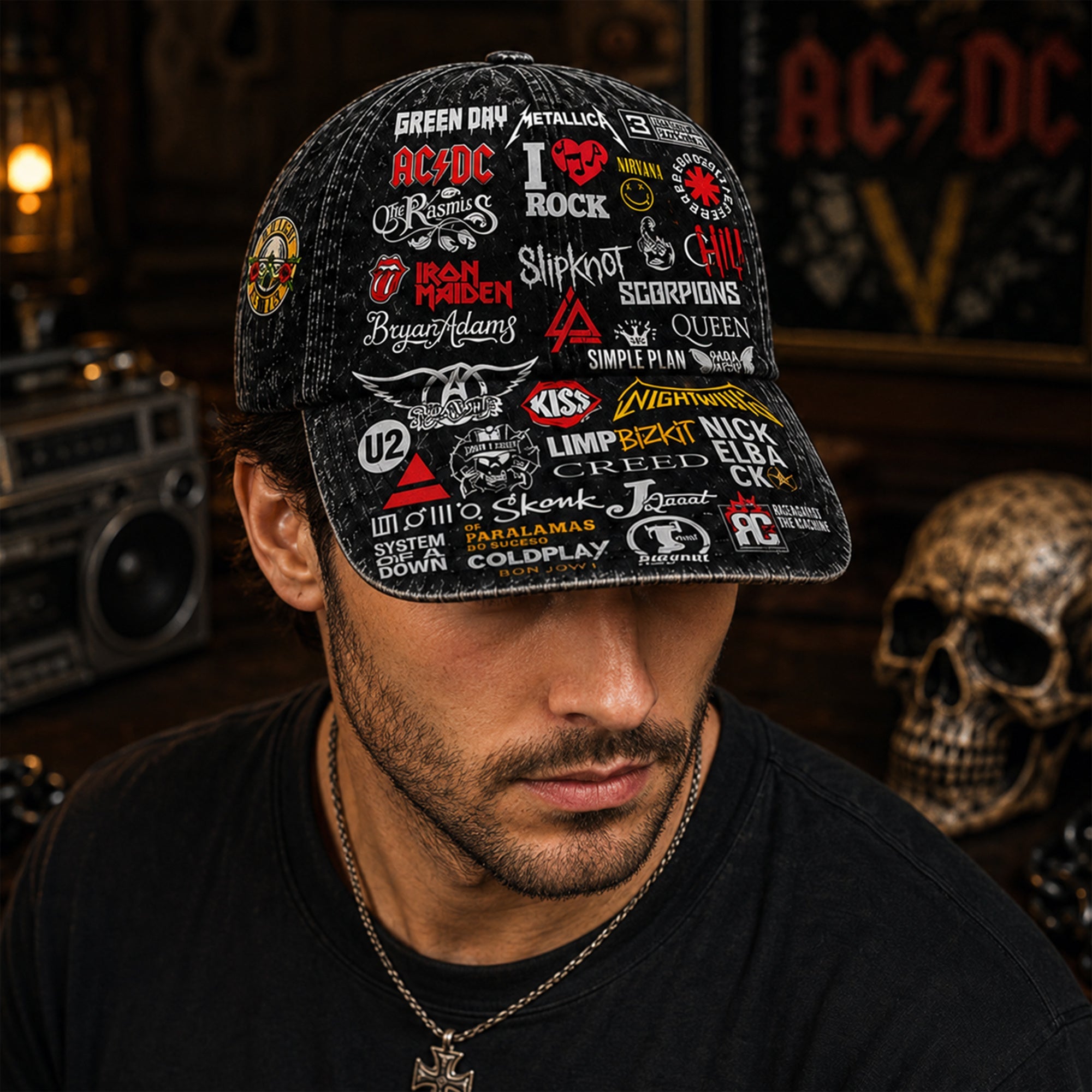 Personalized Classic Cap with Rock Legends Design for Fans Classic Cap GradoCreations