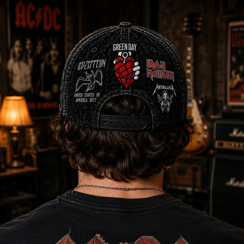 Personalized Classic Rock Cap Custom Name Gift for Music Lovers Classic Cap GradoCreations