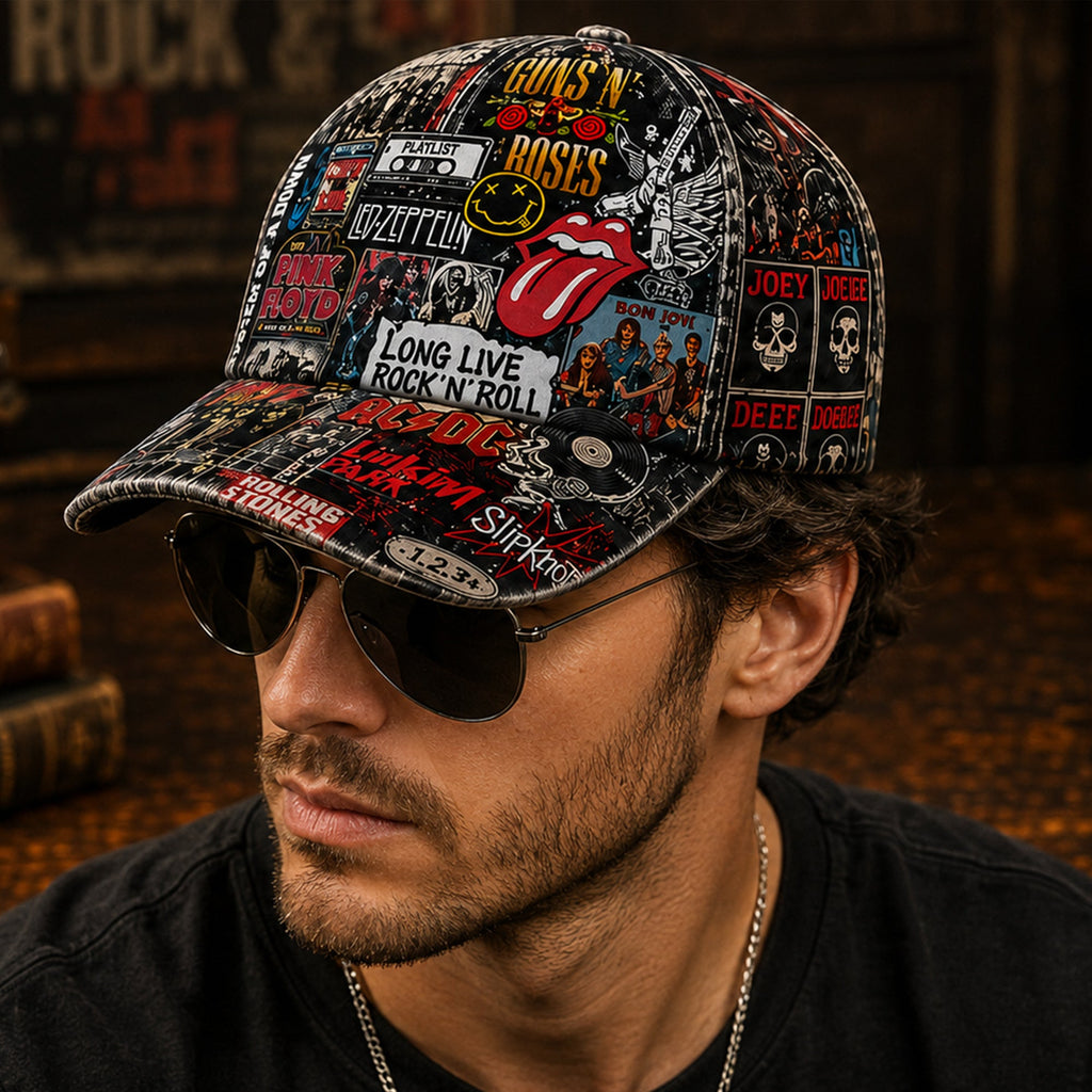 Personalized Classic Rock Cap Custom Style Gift for Music Lovers GradoCreations