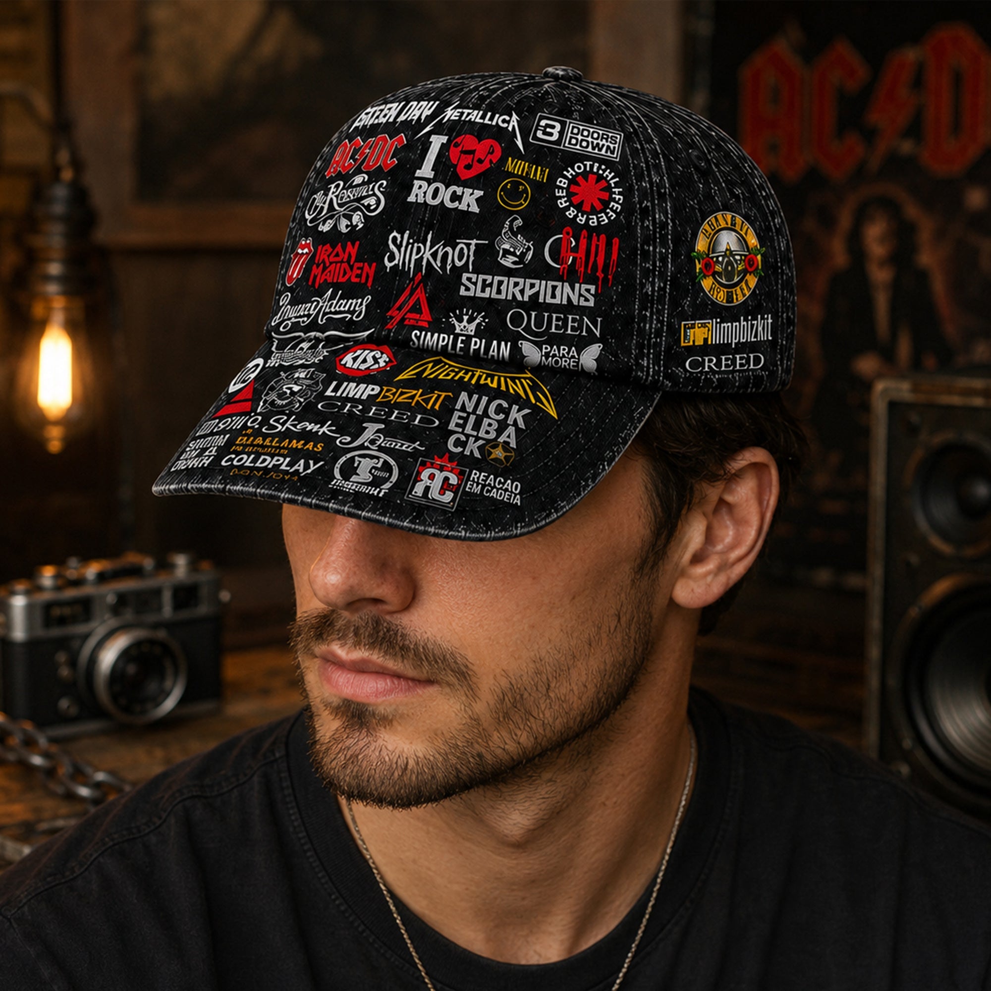 Personalized Classic Cap with Rock Legends Design for Fans Classic Cap GradoCreations