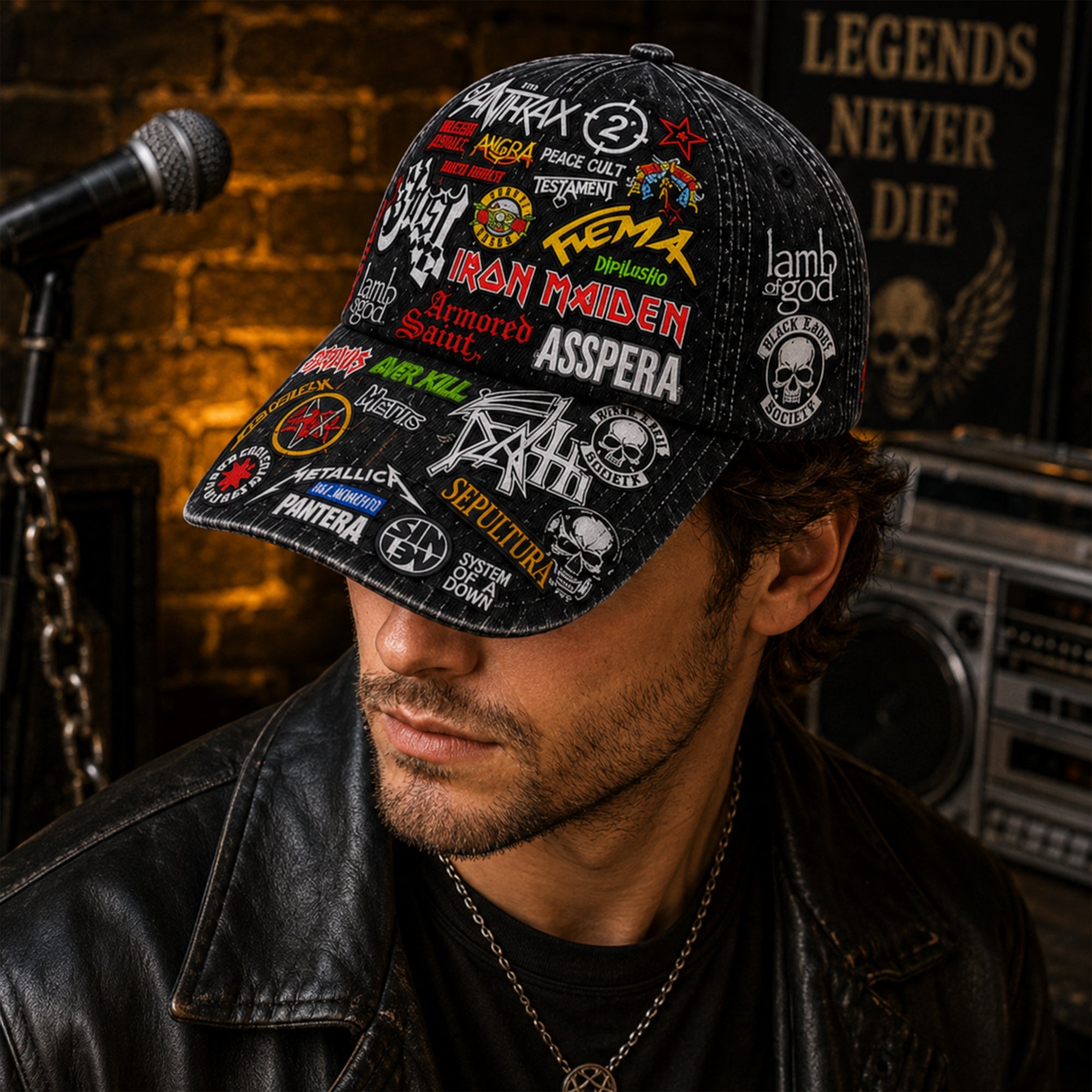 Custom Classic Cap for Rock Lovers | Legends Edition Snapback Classic Cap GradoCreations
