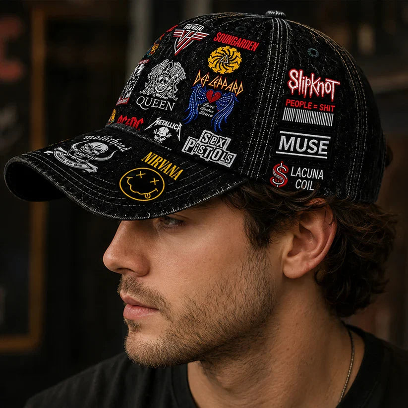 Personalized Classic Rock Cap Custom Name Gift for Music Lovers Classic Cap GradoCreations