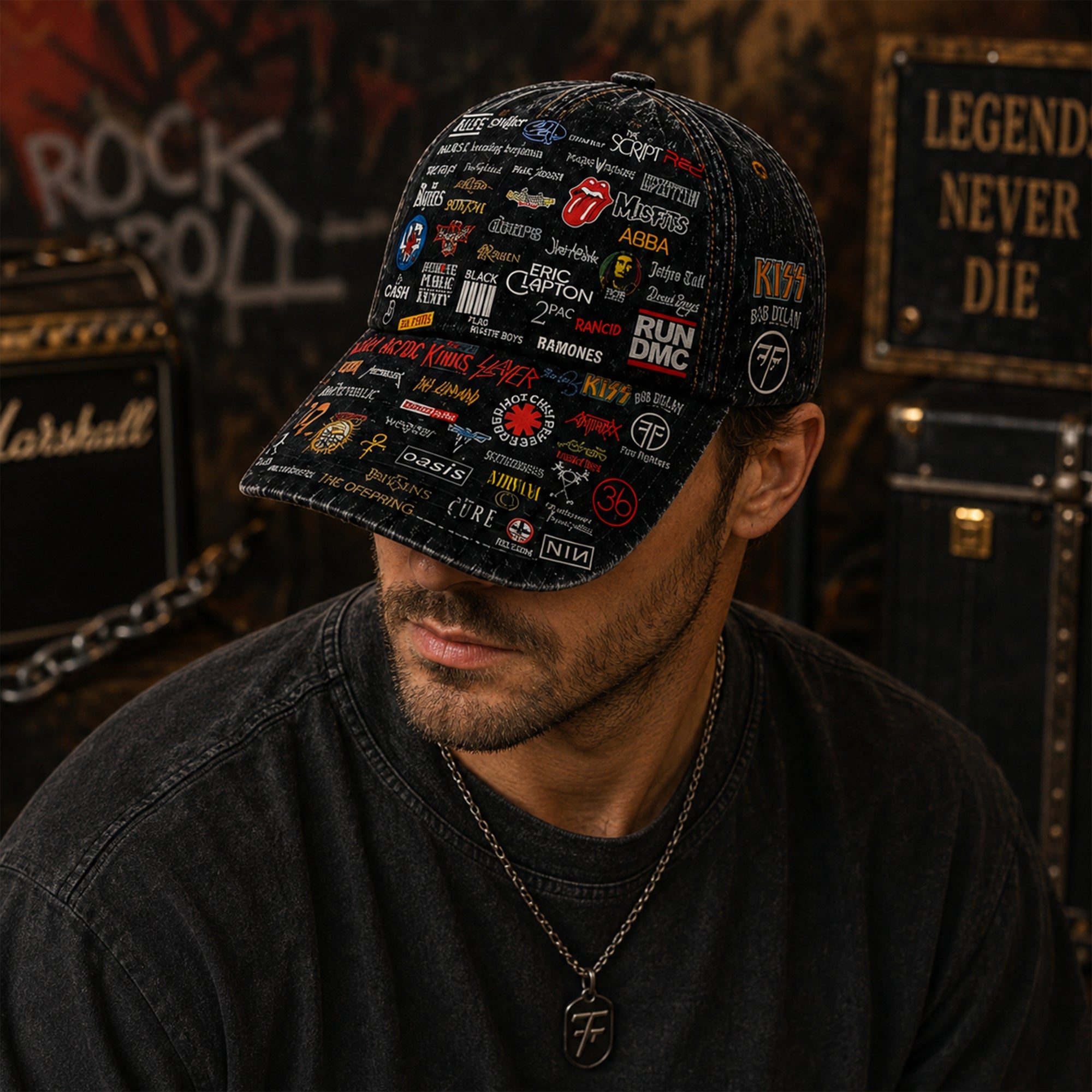 Classic Rock Legends Edition Cap Custom Name Personalization Classic Cap GradoCreations