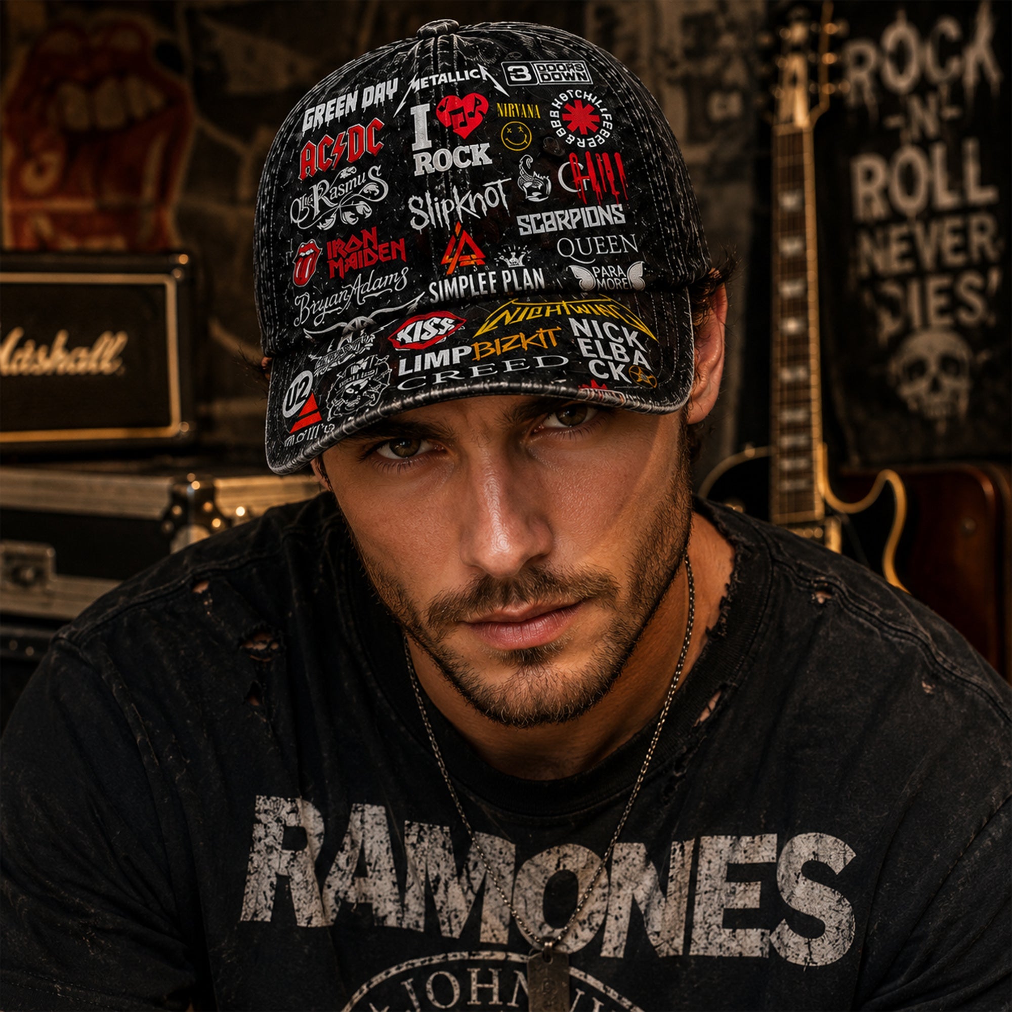 Personalized Classic Cap with Rock Legends Design for Fans Classic Cap GradoCreations