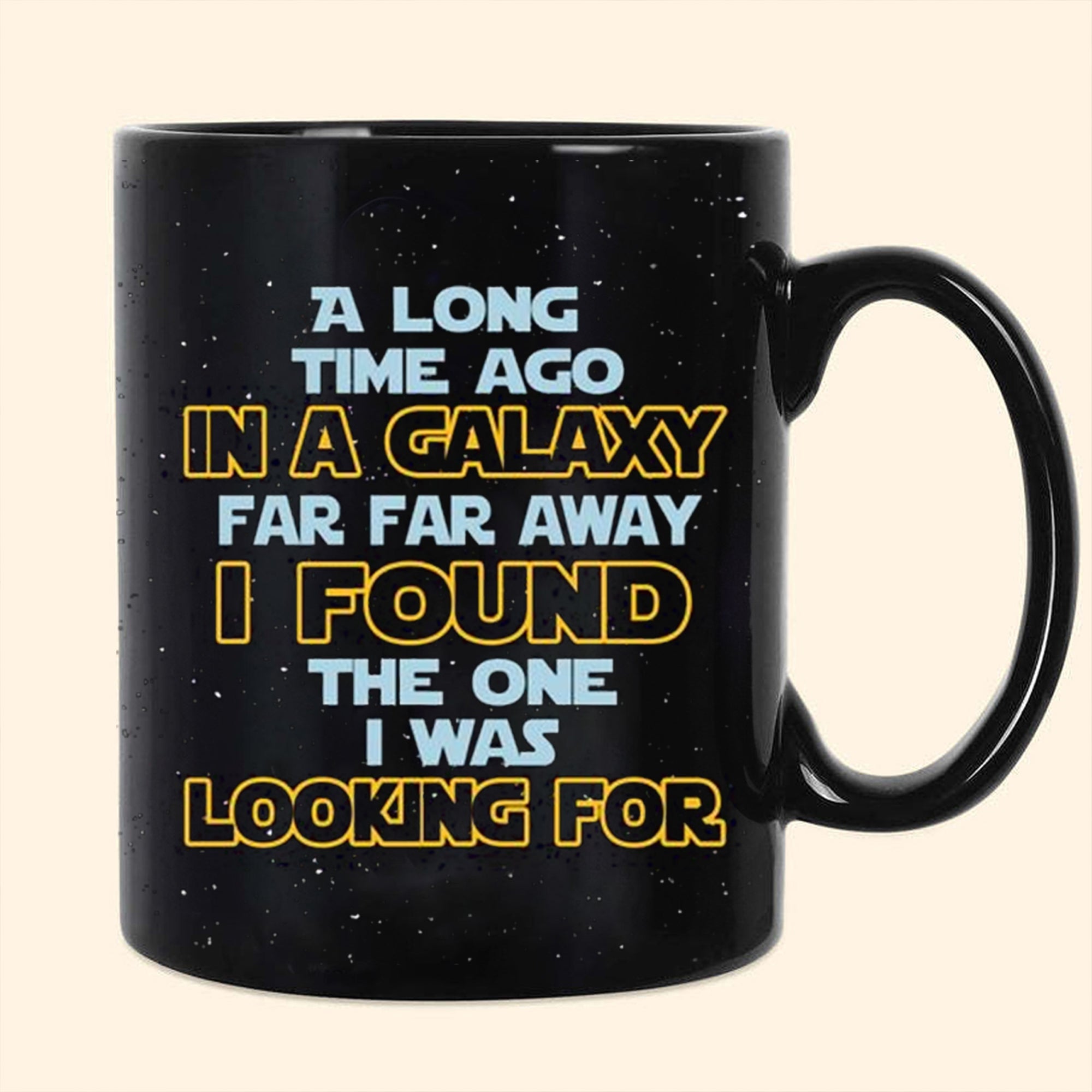 Personalized Black Mug with Star Wars Quote for Couples Gift