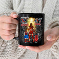 Personalized Black Mug with Superhero Design Gift for Mom