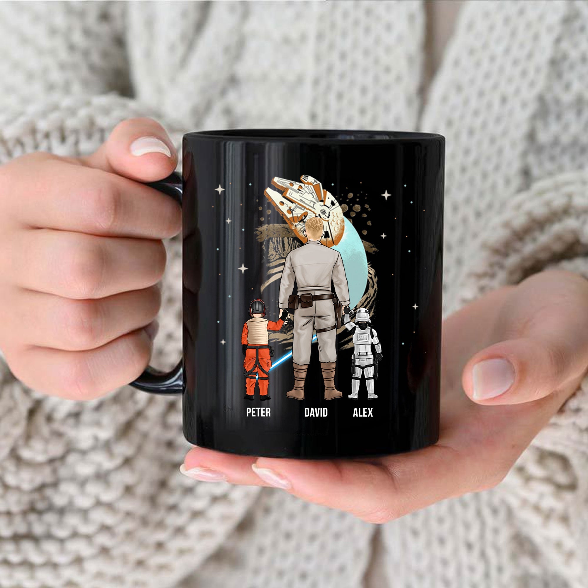 Personalized Black Mug You're A Falcon Amazing Dad Gift