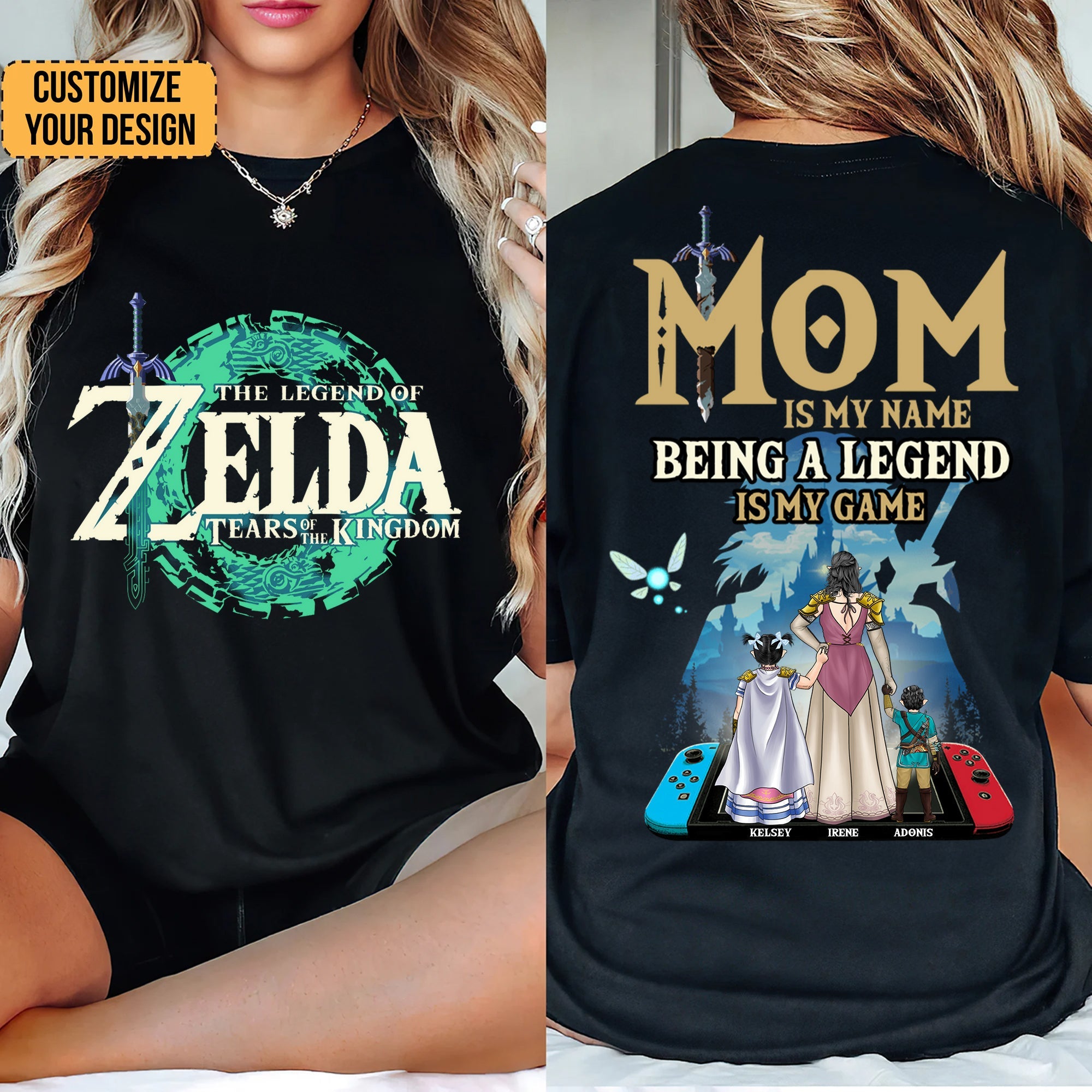Personalized Legend Of Zelda Mom Shirt Gift for Mom - Cotton Apparel