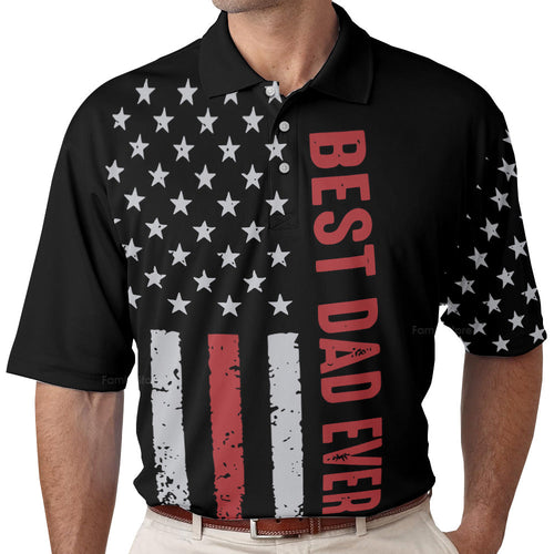 Personalized 3D Polo Best Dad Ever Gift for Dad Husband Polo GradoCreations