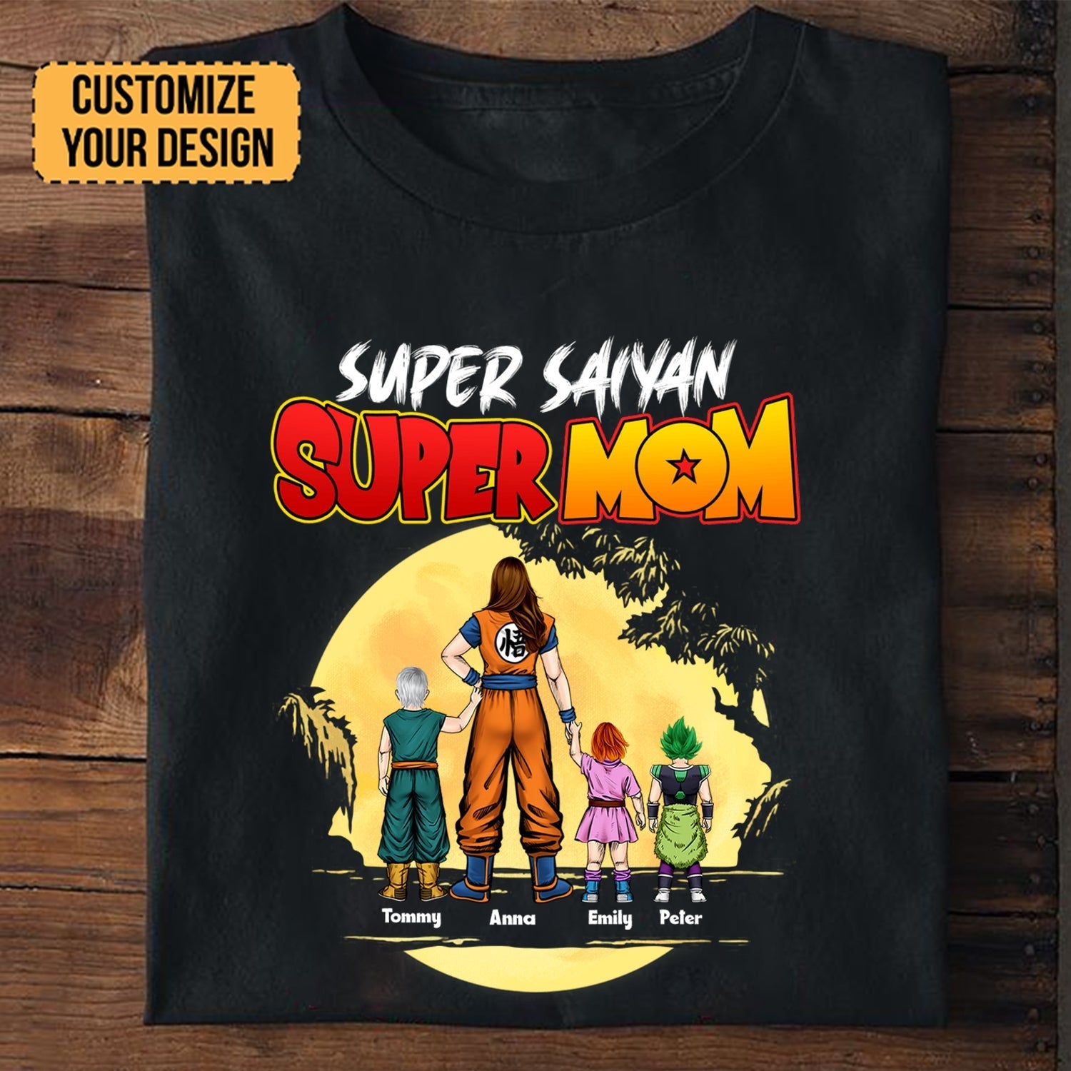 Personalized Dragon Dad T-Shirt Gift for Anime Fans