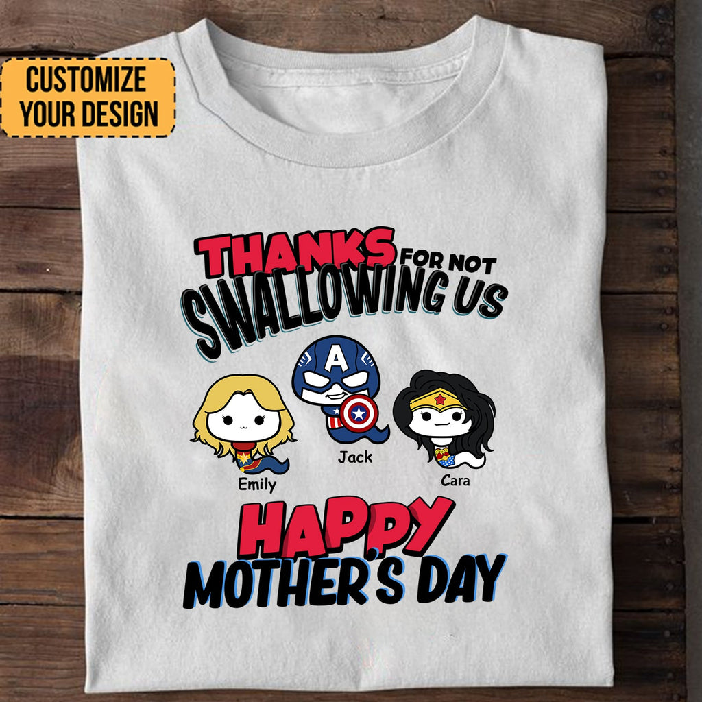 Personalized Mother's Day T-Shirt for Mom with Custom Family Design