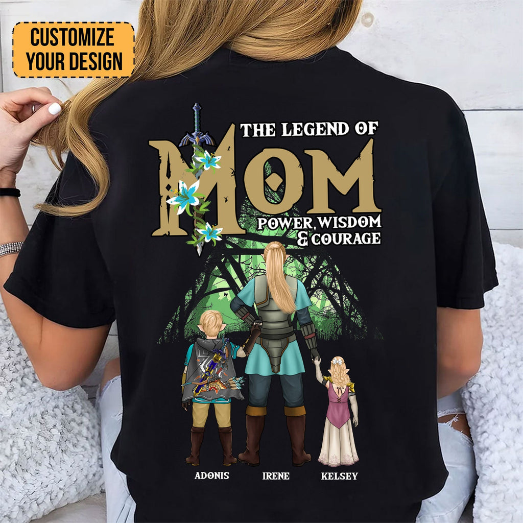 Personalized Legend of Zelda Mom Power T-Shirt Gift for Mother's Day