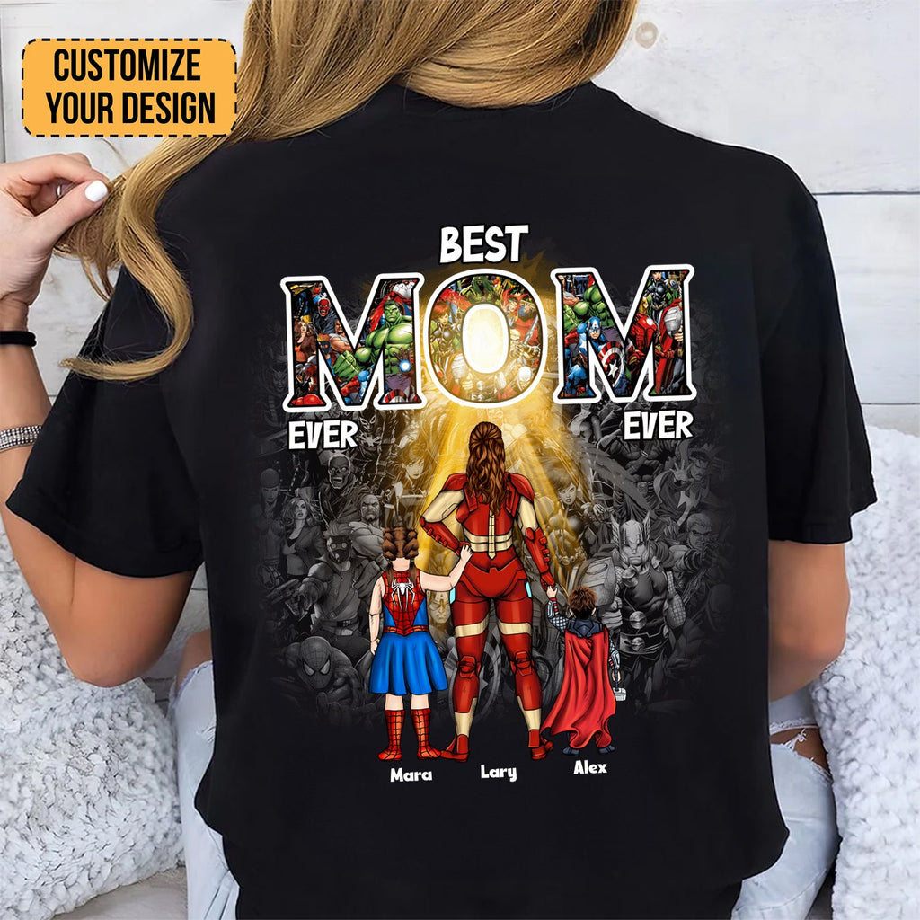 Personalized Superhero Mom T-Shirt Gift for Mother's Day