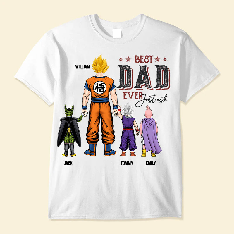 Personalized Super Hero Best Dad Ever Unisex Shirt Gift for Dad Cotton Apparel GradoCreations