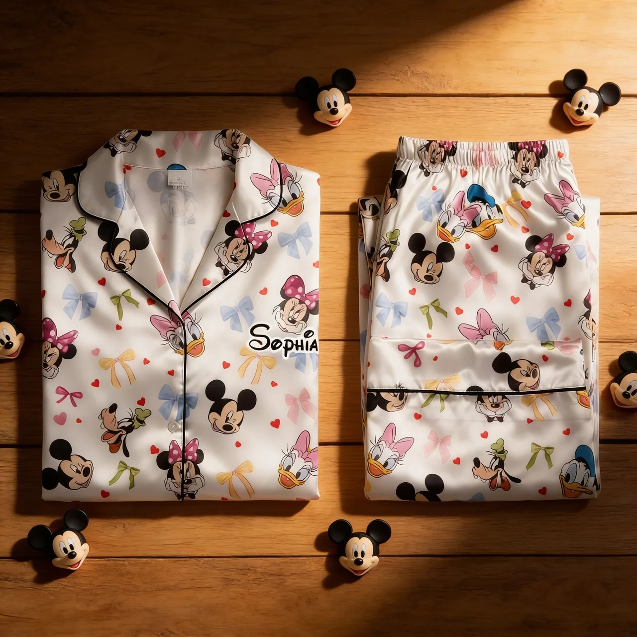 Personalized Pajama Set for Her with Magic Mouse Design | Gift for Movie Fans
