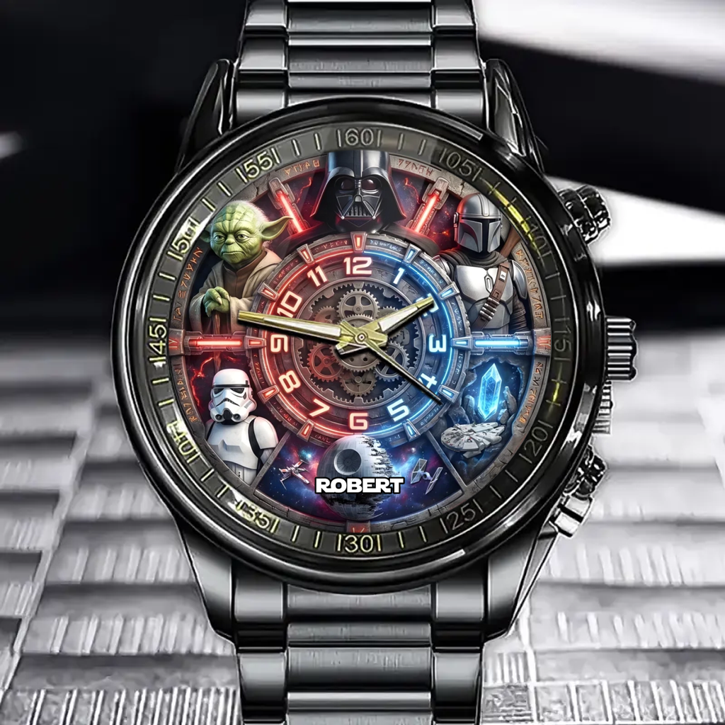 Personalized Star Wars Hand Watch Gift for Movie Fans Anniversary