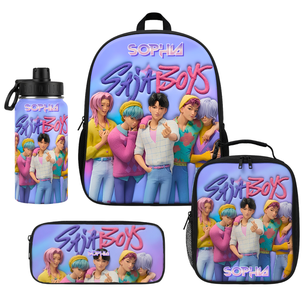 Personalized Cartoon Backpack Set for Kids - School Gift School Bag+ GradoCreations