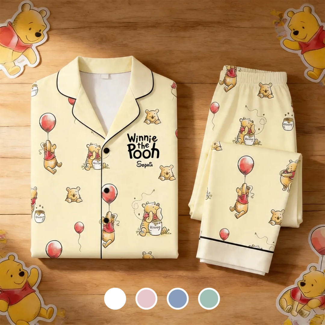 Personalized Winnie the Pooh Pajama Set Gift for Movie Fans