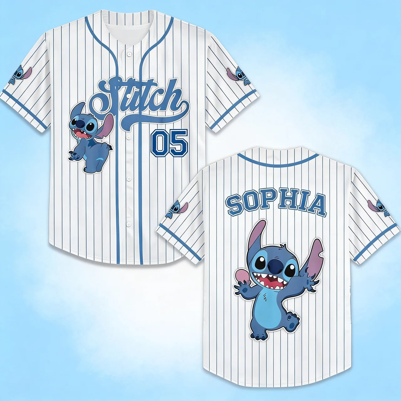Personalized Stitch Baseball Jersey Custom Name Gift for Movie Fans Baseball Jersey GradoCreations