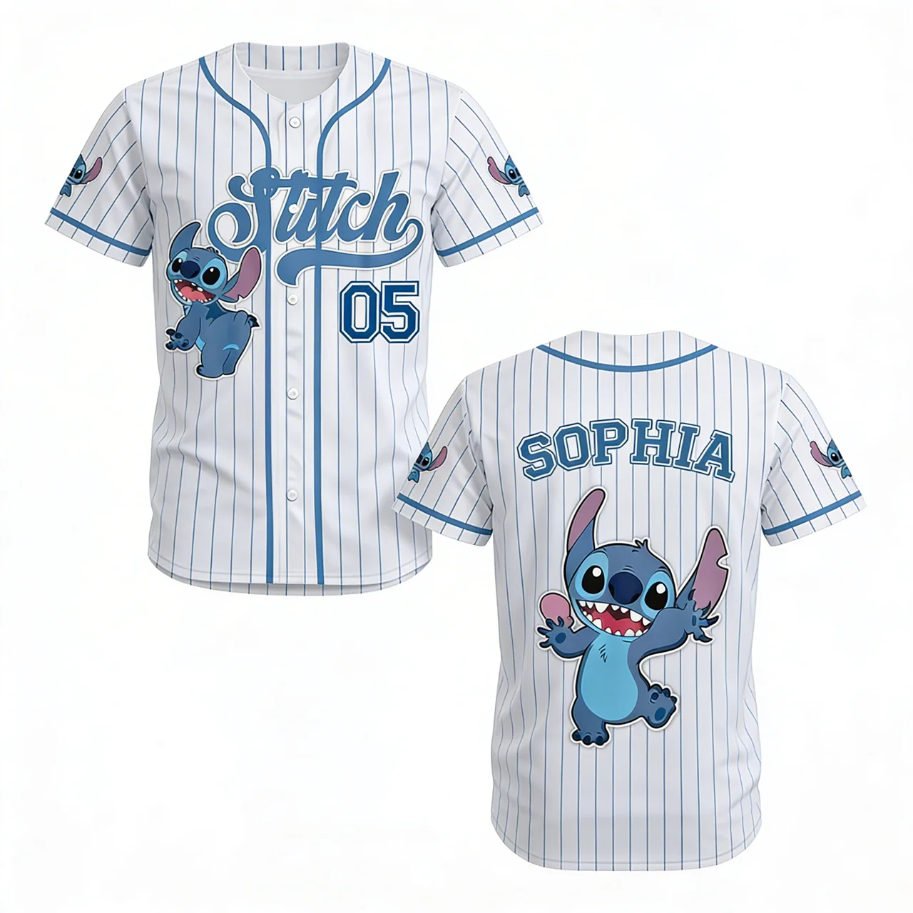 Personalized Stitch Baseball Jersey Custom Name Gift for Movie Fans Baseball Jersey GradoCreations