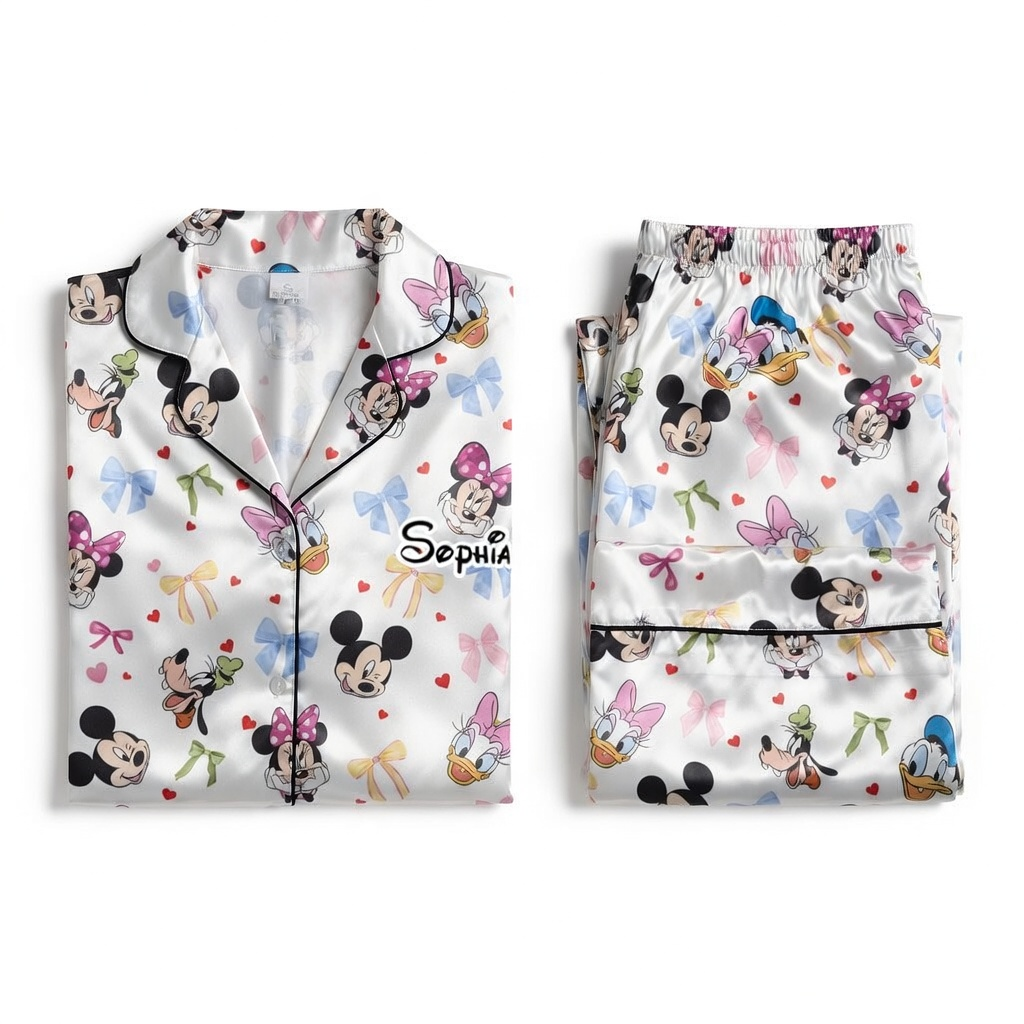Personalized Pajama Set for Her with Magic Mouse Design | Gift for Movie Fans