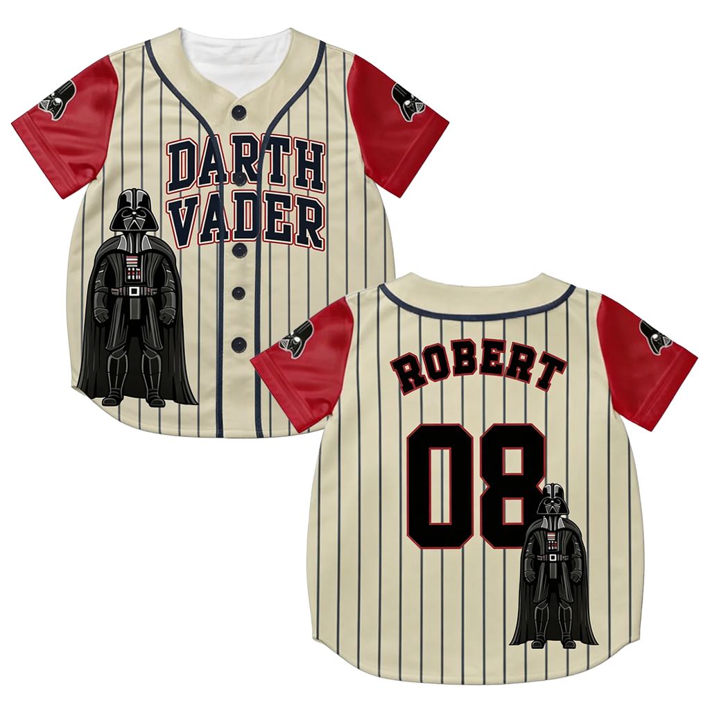Personalized Baseball Jersey Family Matching Darth Vader Gift for Kids and Adults Baseball Jersey GradoCreations