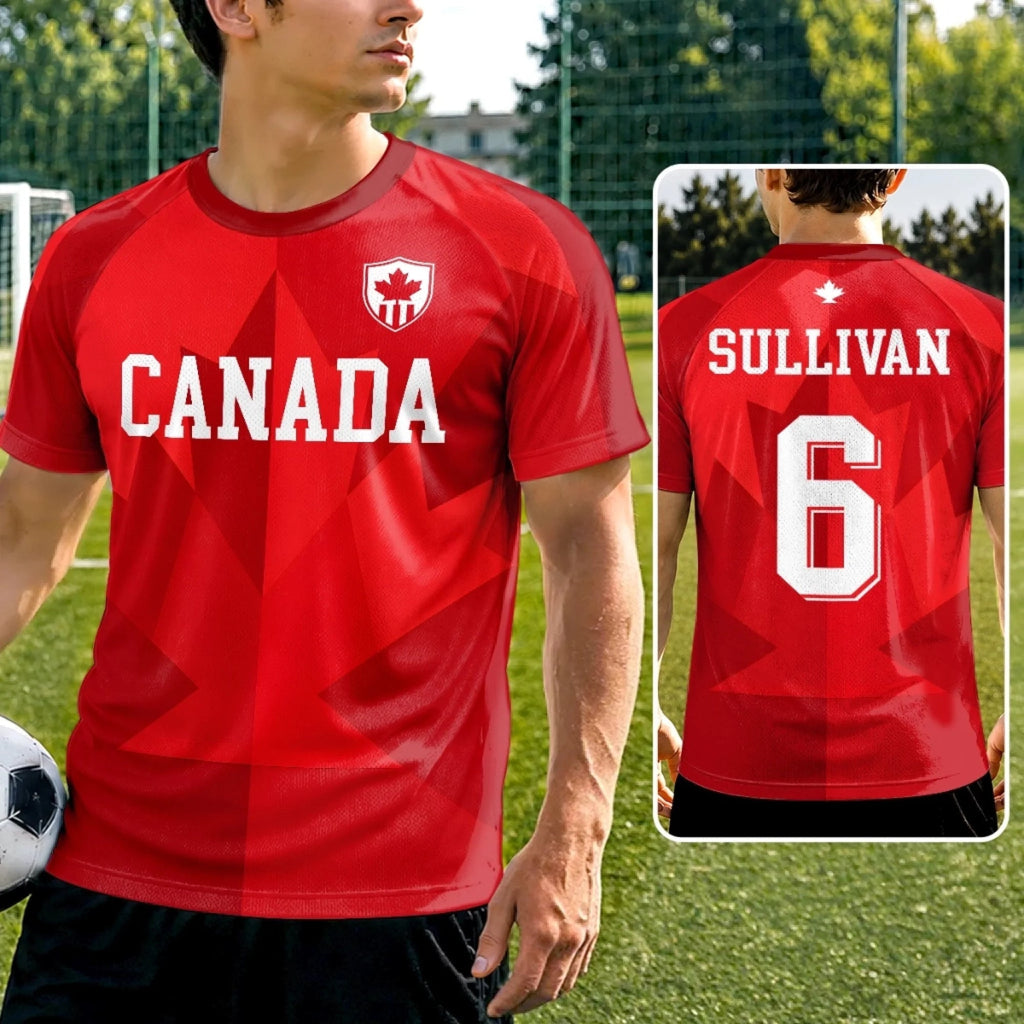 Personalized Canada Soccer Jersey Custom Name Gift for Football Lovers