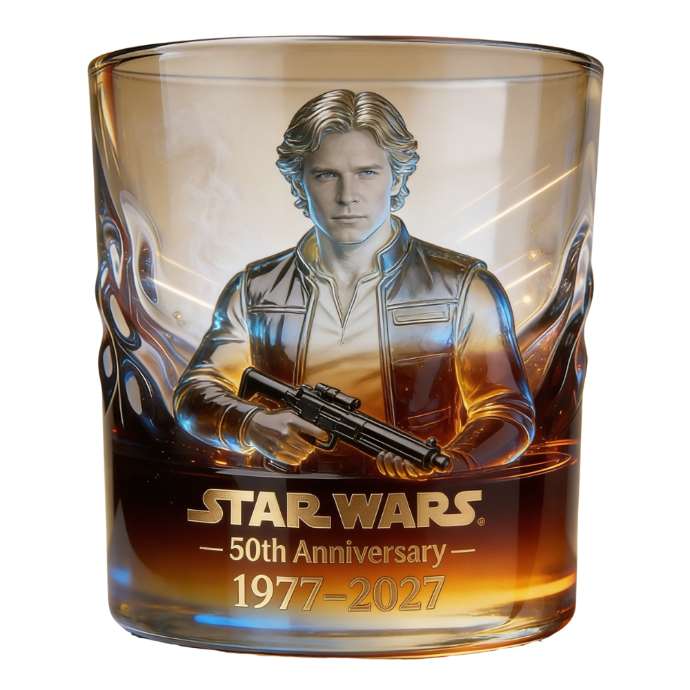 Personalized Whiskey Glass 50th Anniversary Star Wars Gift for Movie Fans