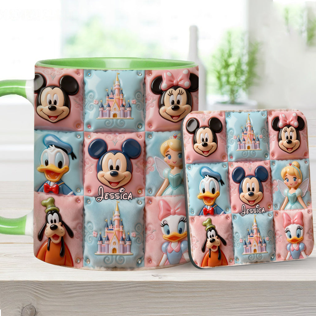 Personalized Disney-Themed Accent Mug Custom Name Gift for Kids & Family