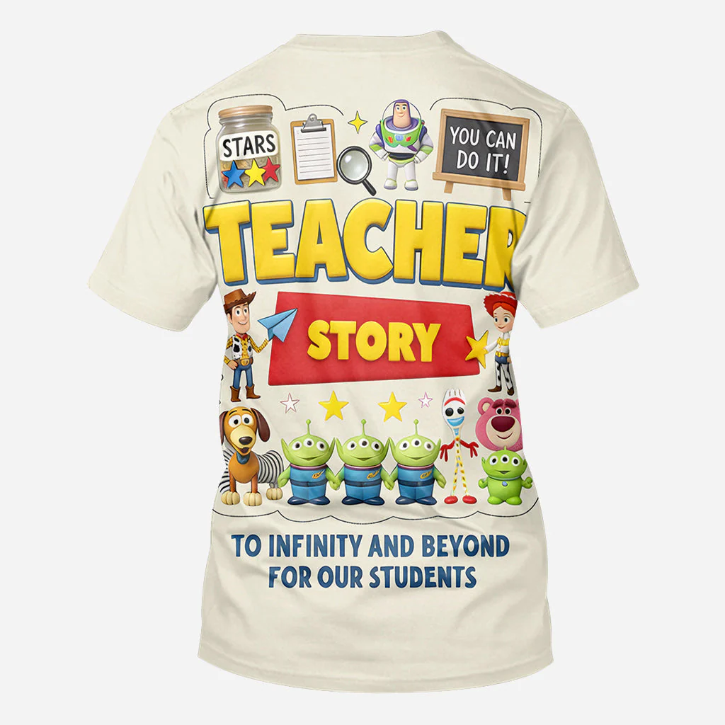 Personalized Teacher Shirt To Infinity and Beyond - Gift for Educators AOP Shirt GradoCreations