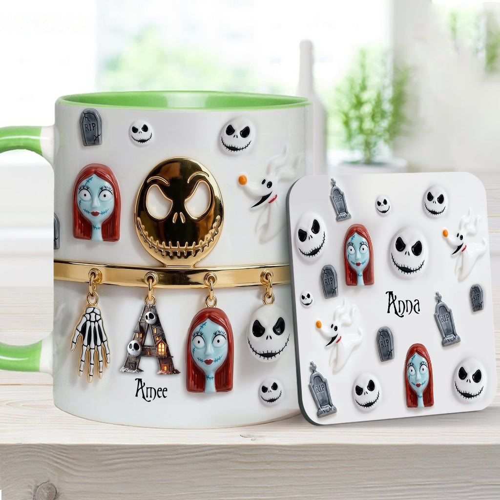 Personalized Spooky Character Mug Custom Name Gift for Movie Fans